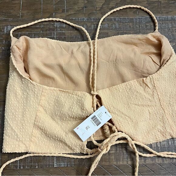 Anthropologie Sunday in Brooklyn Gingham Textured Crop Top- XL NWT - Picture 5 of 10